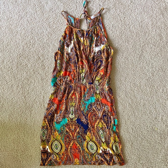 Renee C. Dresses & Skirts - Renee C. Flowy Open Back Printed Dress Size Sm